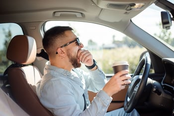 Tired Man Driving